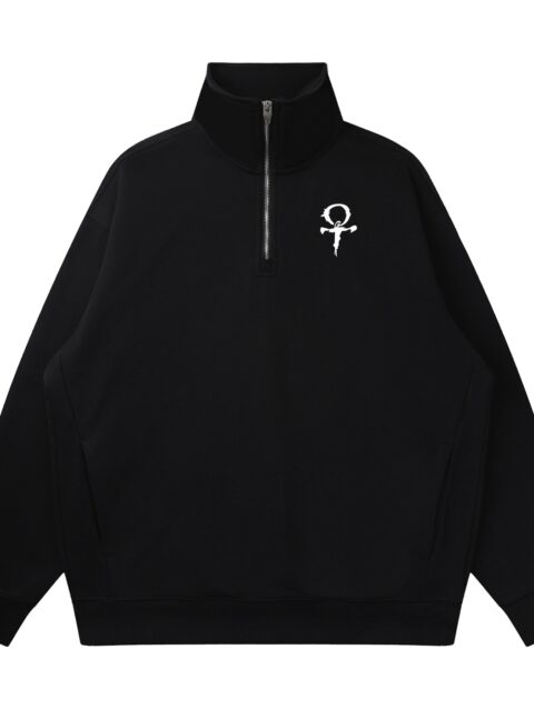 Quarter-Zip Drop Shoulder Sweatshirt