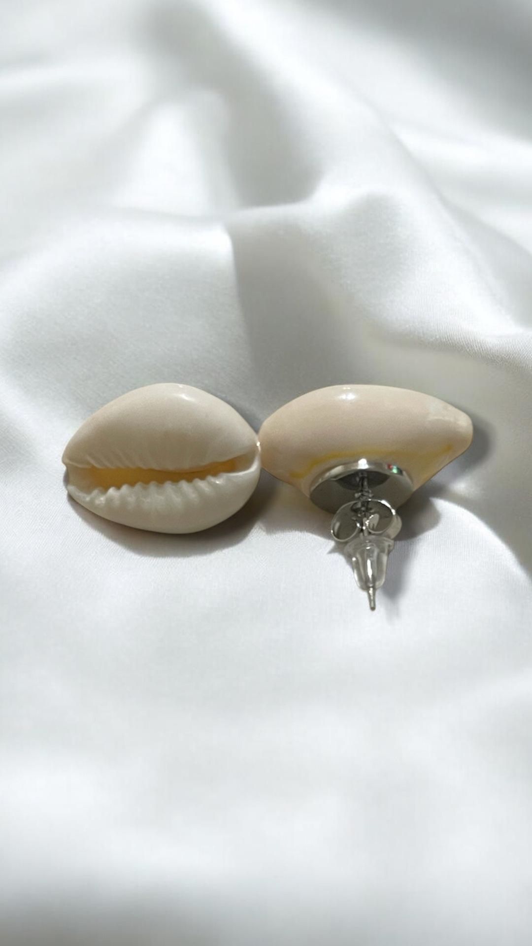 KULTURE Cowrie Shell Stud Earrings - Image 2